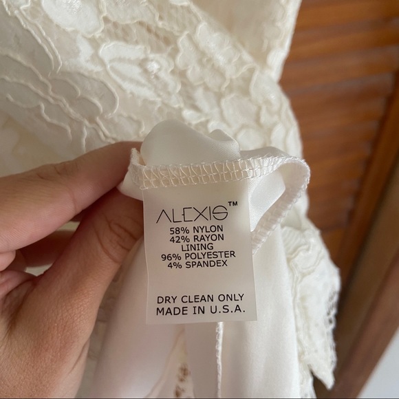 Alexis Leni White Lace Panel Midi Dress - Picture 11 of 12